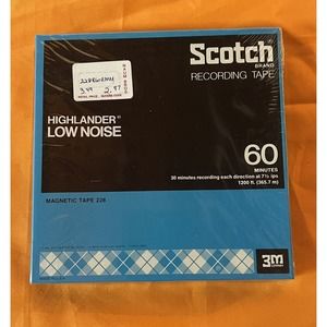 SCOTCH RECORDING‎ TAPE HIGHLANDER LOW NOISE MAGNETIC TAPE 228 60 MINUTES 1200FT